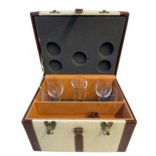 Hamper style Gift set containing wine carafe plus 4 glasses